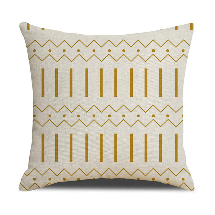 Nordic Home Decor Pillow Cover Office Car Linen Cushion Cover Custom Geometric Print Cushion Cover
