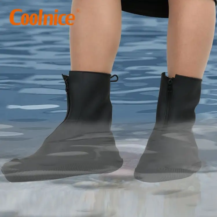 2022 COOLNICE copriscarpe personalizzato stivali impermeabili uomo donna bambini copriscarpe antipioggia copriscarpe in silicone impermeabile