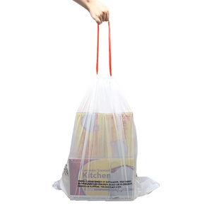 Cubo de basura con cordón Saco de basura Bolsa de basura en rollo, Bolsas Bolsa de basura con cuerda con cordón - Product Image 1