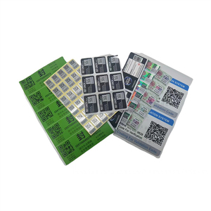 Günstige Fabrik Preis Drucken Sicherheits etikett schwarz Seriennummer QR-Code Etikett Aufkleber QR-Code Kratzer Anti-Fake-Label QR-Code