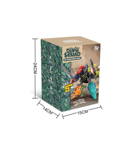 5-in-1 DIY Deformation Model Set Kids Educational Plastic Dinosaur Building <strong>Toys</strong> That <strong>Transform</strong> Into Robots - Product Image 6