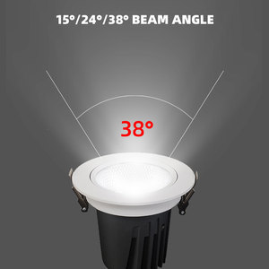 ไฟ LED หรี่แสงได้110V ไร้ขอบ15W 2000Lumen Mr11เล็ก10-30V ปิดภาคเรียน Mr16กลม Gu10สีดำ squate กรอบ E27 downlight - Product Image 6