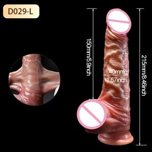 Gerçekçi Dildos kadınlar cilt sürgülü sünnet testisler yapay Penis Anal vajinal stimülasyon Woman büyük Penis seks oyuncakları kadın için %
