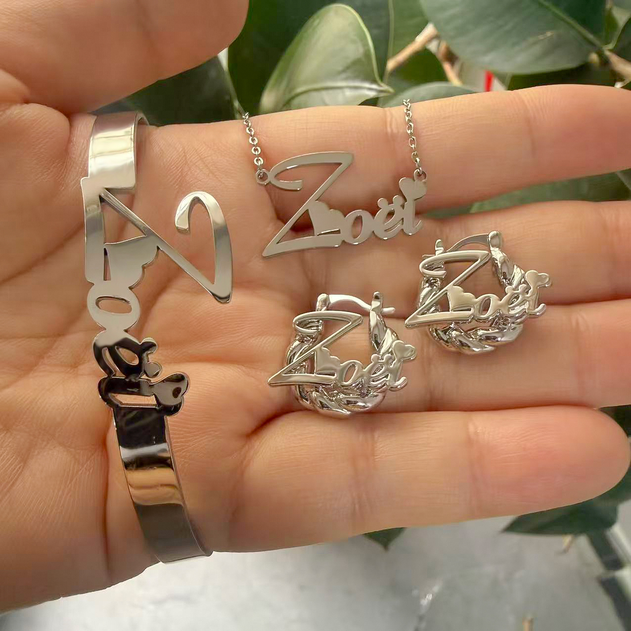 Set 3 pezzi (collana+orecchini+bracciale)