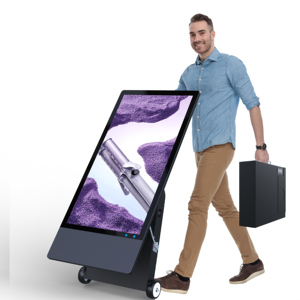 Su geçirmez 43 inç taşınabilir pil dijital tabela ve LCD reklam oyuncu görüntüler reklam ekranı ekran açık Kiosk - Product Image 1