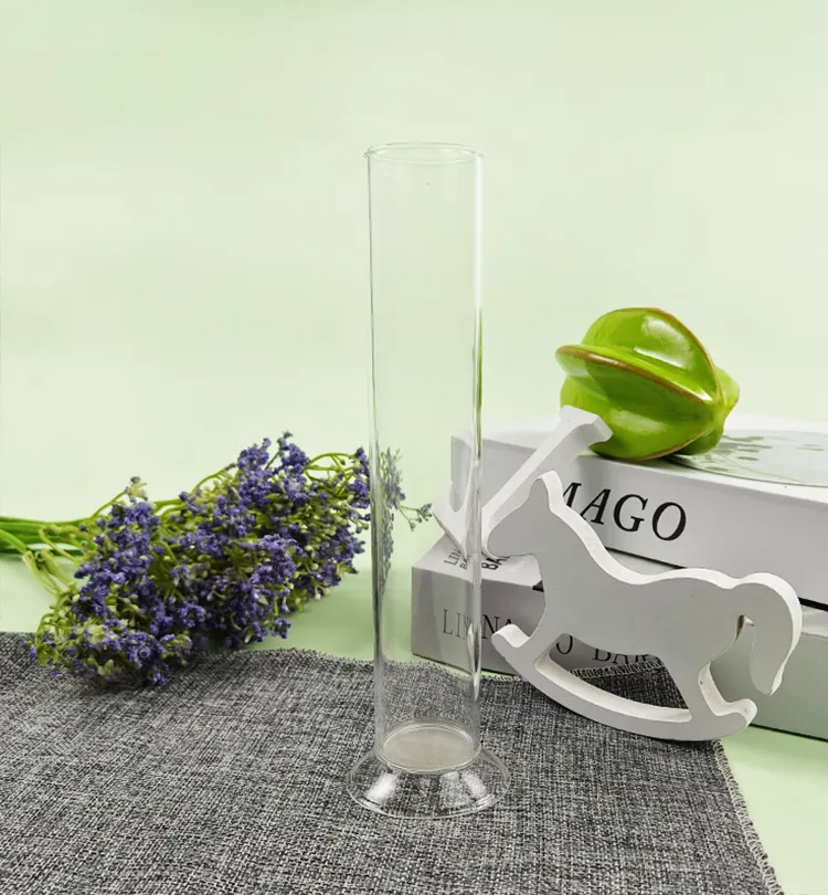 Os fabricantes borosilicate direto vidro cilíndrico vaso transparente para casamento centro pedaço casa acessórios de decoração