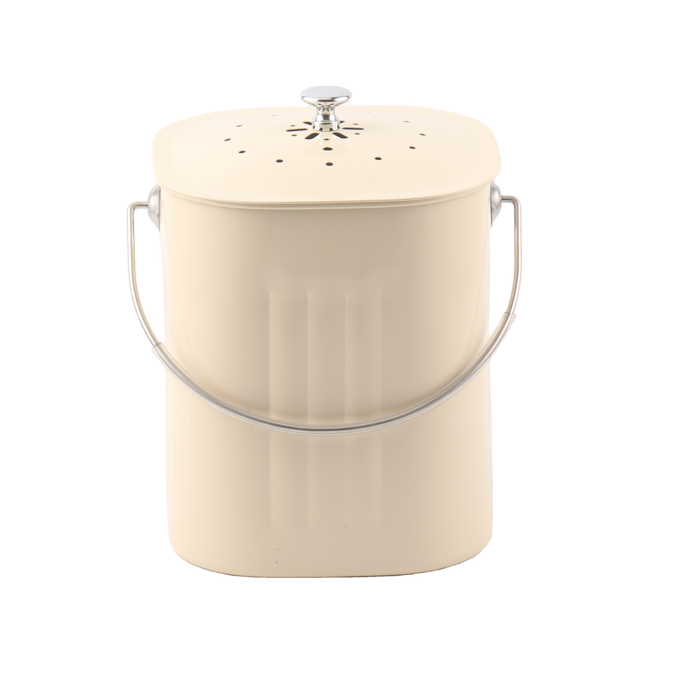 Metal Compost Bin With Charcoal Filter Square Stainless Steel Kitchen Compost Pail