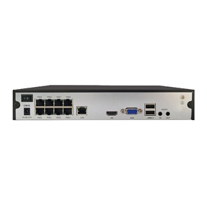 8 puertos PC PoE admiten entrada de audio/salida de audio NVR con 1 interfaz SATA compatible con HDD de 3,5 pulgadas hasta 16TB - Product Image 1