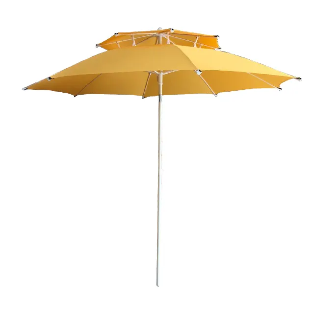 Vente en gros parasol de jardin parasol de plage mobilier d'extérieur personnalisé parasol contemporain double toit UV étanche 2 pièces