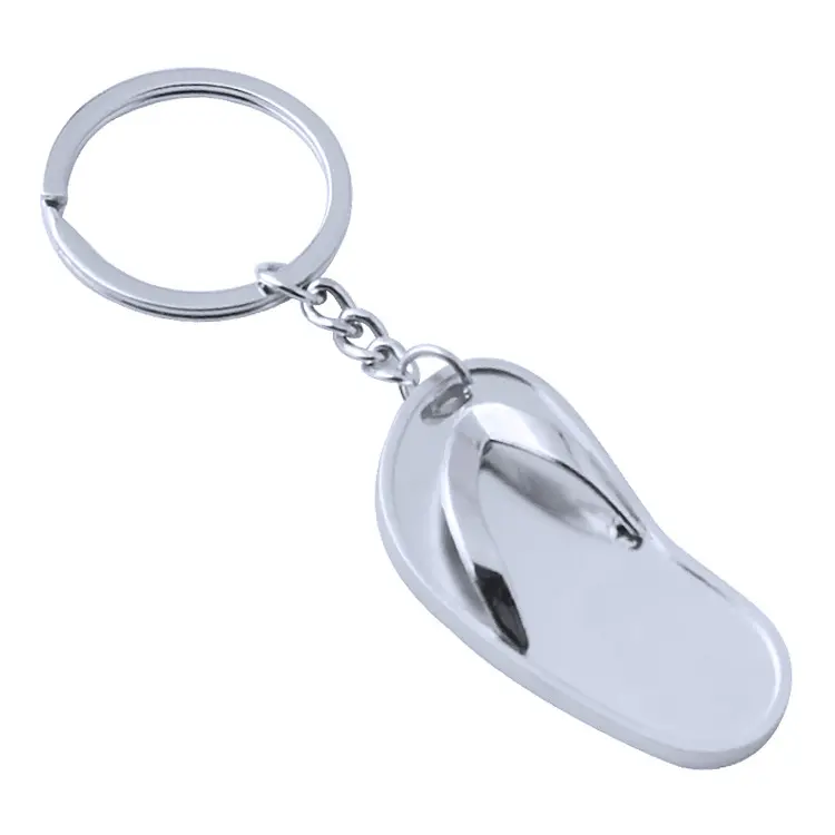 Vẻ Đẹp Vui Mini Giày Flip Flops Dép Đi Rong Keychain Quà Tặng Chữ Key Chain Kim Loại Vòng Keyring Sáng Tạo Key Holder