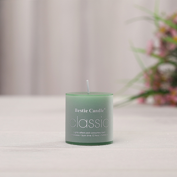 Pink Beautiful Macaron Wax Tea Light Candle Green Favors Scent, Luxury Candle For Home Scent Gift Set