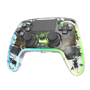HONSON 6in1 RGB LEDワイヤレスコントローラー (PS4/Switch/PC/PS3/Android/IOS用) btゲームパッドホールセンサー (L2、R2付き) - Product Image 2