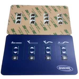 <strong>Custom</strong> Printed Embossed Metal Dome Graphic Overlay 3M468 Adhesive Medical Equipment with Membrane Front Panel Keypads <strong>Keyboards</strong> - Product Image 1