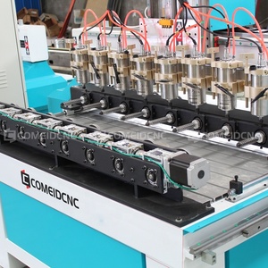 COMEID CNC Multi Head 3d Woodworking Machine 4 Axis CNC <strong>Router</strong> for Wood <strong>Table</strong> Leg with 1.5kw Spindles - Product Image 3