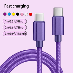 Toptan USB C kablosu 60W hızlı şarj tipi C tipi C kablo PD 60W hızlı şarj naylon telefon laptop veri kablosu kullanarak - Product Image 2