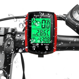 自転車コンピューターLCDデジタル有線サイクリングコンピュータースピードメーターバイクスピード走行距離計バックライトバイクアクセサリー付き - Product Image 3