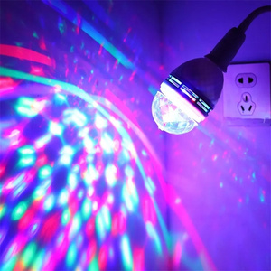 หลอดไฟ LED RGB 3W E27ไฟเปลี่ยนสีได้220V 230V สำหรับไฟเวที KTV ดิสโก้ปาร์ตี้ในบ้านคริสมาสต์ - Product Image 5