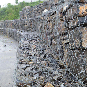 Rifornimento della fabbrica a buon mercato gabbie riempite di pietra esagonale rete metallica intrecciata gabbione recinzione in pietra zincato gabbia scatola