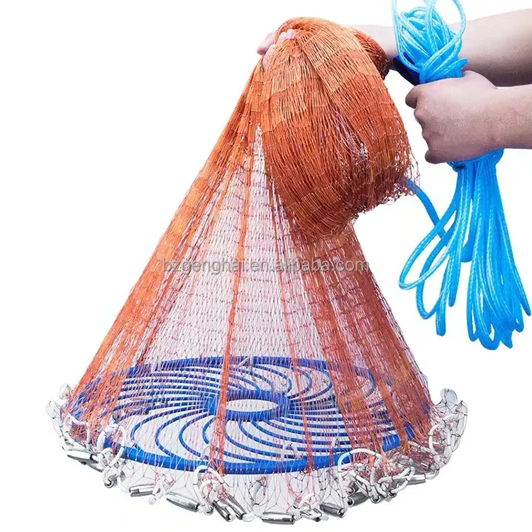 high quality steel sinker cast net throwing cast net Fishing cast net