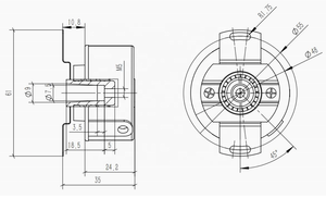 5VDC 17 Bit 8mm Ausgangs schnitts telle RS485 2,5 Mbit/s Absolutwert geber für Servomotor - Product Image 3