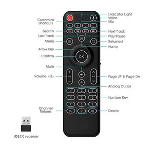 2.4GHz MX9ボイスエアマウスミニワイヤレスリモコンキーボードスマートTV Android TV BOX Fire TV PC HTPC IPTV自動機能 - Product Image 2