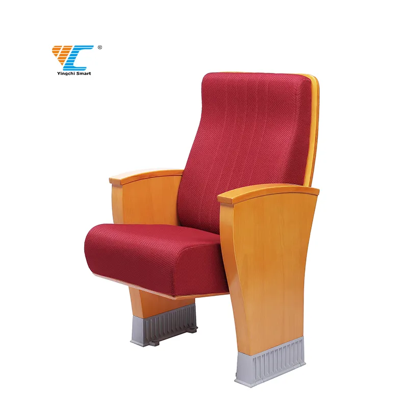 Çin'de yapılan yeni tasarım Modern lüks kırmızı kumaş film katlanır oditoryum sinema koltukları Vip fiyat satılık tiyatro koltukları