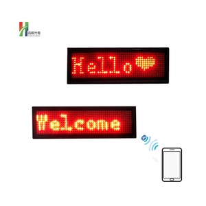 Christmas Lights Mini Programmable Scrolling Text Blue-tooth Control Led Mesh Screen Led Name <strong>Badge</strong> - Product Image 1