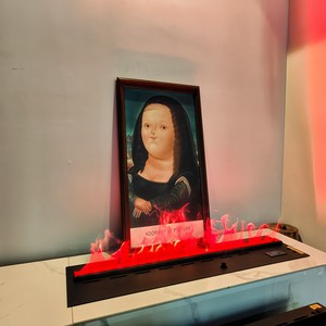 Indoor Timer <strong>Function</strong> Water Steam FireplaceLarge Open Black Electric Humidifier Fireplace40 Inch <strong>Touch</strong> <strong>Control</strong> 3D Fireplace - Product Image 2
