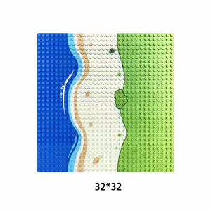 Juego de bloques de construcción educativos, montaje de partículas pequeñas, patrón de escena de juguete, placa Base de isla militar de Río - Product Image 3