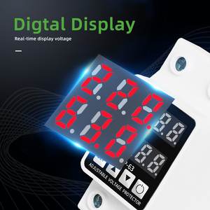 AVP-63 LCD Automatic Recovery Reconnect <strong>Voltage</strong> Protective Protector 110V/220V 63A Din Rail Adjustable for AC Current - Product Image 5