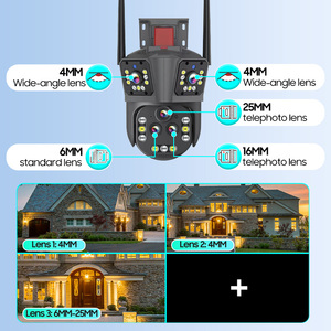 LEVOFAST fabrika Factory 3 ekran 5 Lens 20X Zoom Wifi kamera AI insan izleme 10K WIFI CCTV 4MP Bullet ağ kamerası - Product Image 6