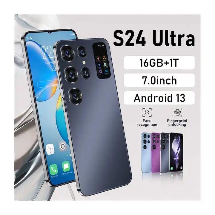 Preço barato por atacado China Smartphone S24 Ultra16GB+1TB AMOLED Android 13 Celular Chinês 5g Celulares