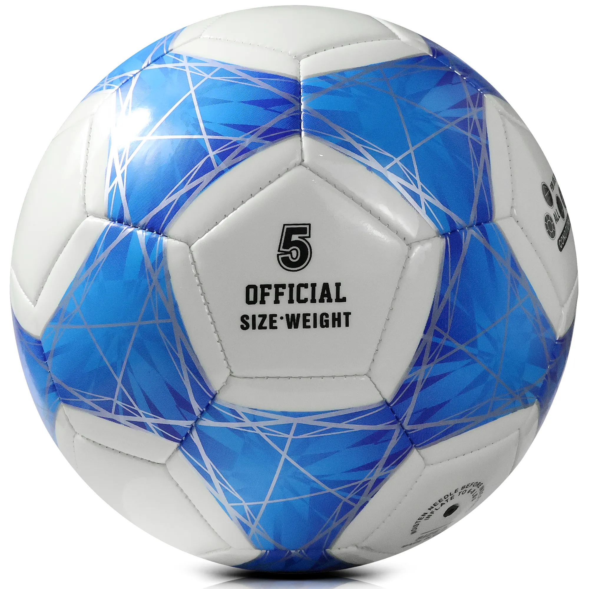 Classical Glow In The Dark Luminous Soccer Balls Machine Stitched Soccer Ball Custom Offical Size PU Soccer Ball