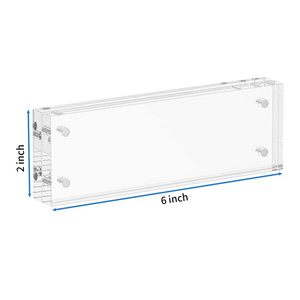 2x6 "2*6 Zoll Desktop-Display <span class=keywords><strong>Photo</strong></span> <span class=keywords><strong>Booth</strong></span> Acryl block Magnetische Bilderrahmen mit Einsätzen - Product Image 1