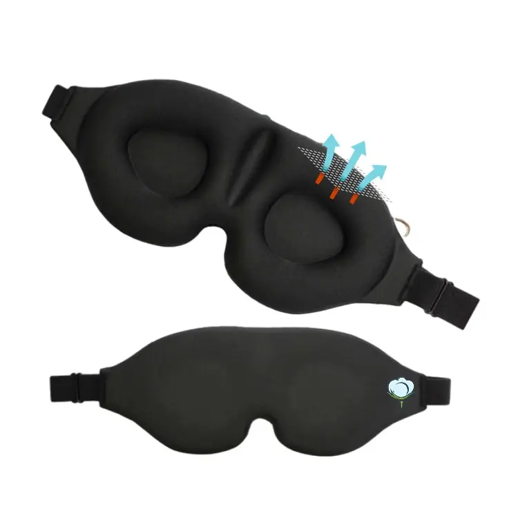 3D mulberry silk memory cotton adjustable strap breathable blindfold eye shade cover travel sleep eye mask custom eye mask