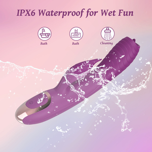 2 Trong 1 Lưỡi Liếm Thỏ Vibrator Silicone G Tại Chỗ Âm Vật Kích Thích Nữ Thủ dâm Massage Dành Cho Người Lớn Quan Hệ Tình Dục Đồ Chơi Cho Phụ Nữ - Product Image 6