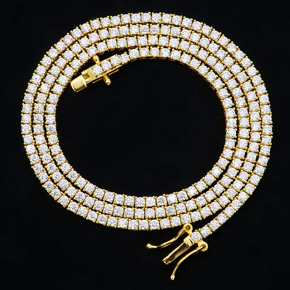 2mm yellow gold plated