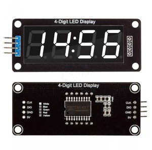 0,56 ''Zoll TM1637 4-Bit-Digital-LED 7-Segment-Uhrenrohranzeige für Arduino LED Time Clock Double Dots-Modul