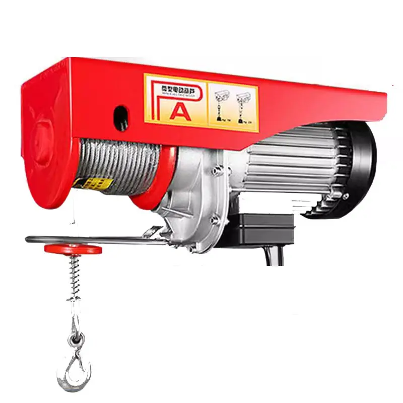 High quality PA600 mini electric hoist 1000kg winch small wire rope crane hoist with remote control winch