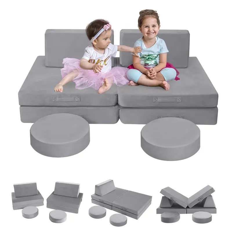Premium Schaumstoff Indoor Kinder-Kindercouch mit modularem Kinders sofa Couch für Spielzimmer Schlafzimmer Spielen Schöpfen Schlafen