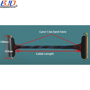 Pci-e 5.0 16X để X16 GPU Riser cáp mở rộng Gen5 30cm 40cm 50cm 60cm cho rtx6000 rx9070xt A100 H100 ai máy chủ Card đồ họa - Product Image 5