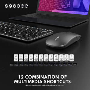 Conjunto de teclado y ratón inalámbrico para oficina en casa, combinación de teclado y ratón USB para regalo