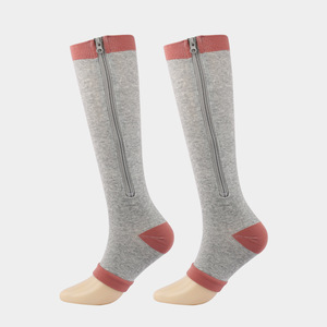 Unisex 20-30 Mmhg varis çorabı açık Toe Zip-up tasarım Plantar fasiit için fermuar ile gençler için yaz aylarında hemşireler için - Product Image 3