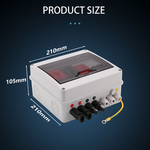 XIONGISOLAR al aire libre impermeable IP65 DC combinador Caja 2 entrada 1 salida 600V sistema de energía Solar con protección contra rayos contra sobretensiones - Product Image 4
