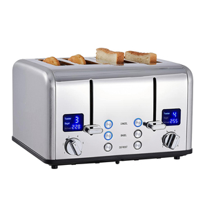 Ultra-chiaro LED Display 4-Slice tostapane Extra large pannelli di controllo doppio 6 impostazioni tonalità funzione di annullamento/Bagel/sbrinamento - Product Image 2