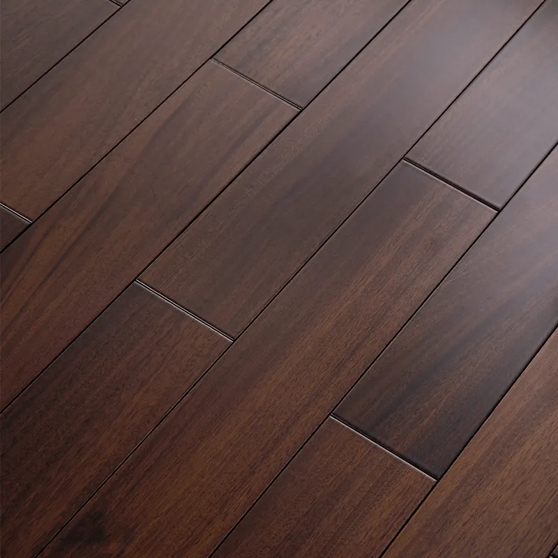 American Versailles OKAN madeira maciça piso interior impermeável Walnut cor escuro espinha de aranha piso