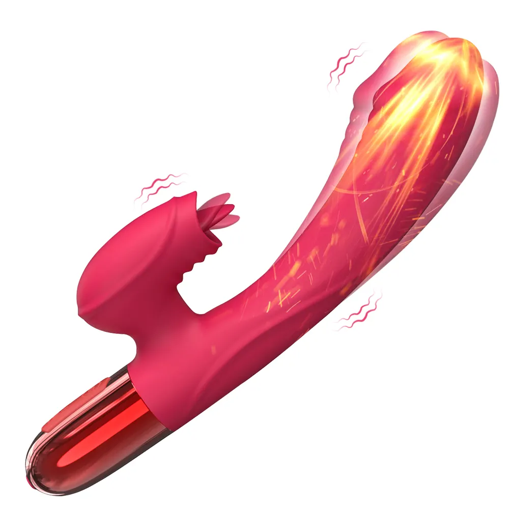 Vibratore Dildo per le donne di piccole dimensioni lingua leccare vibratore di riscaldamento clitorideo stimolatore coniglio vibratore giocattolo del sesso