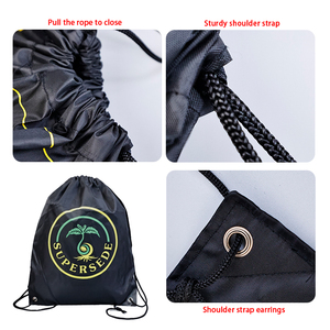 High Quality Cheap Custom Logo Bags 210d Polyester Draw <strong>String</strong> Sports Backpack Promotional Custom Polyester Drawstring Bags - Product Image 6