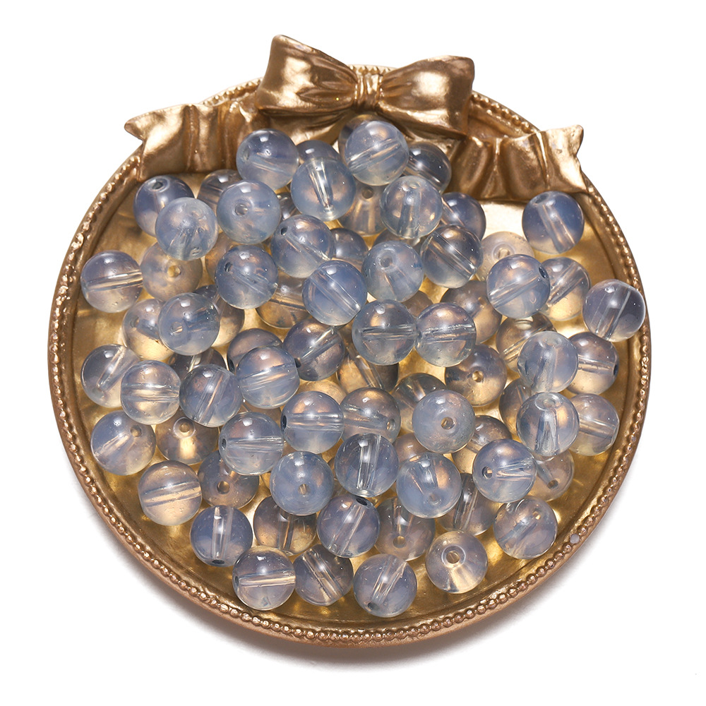 Verre opale bicolore - blanc grisâtre