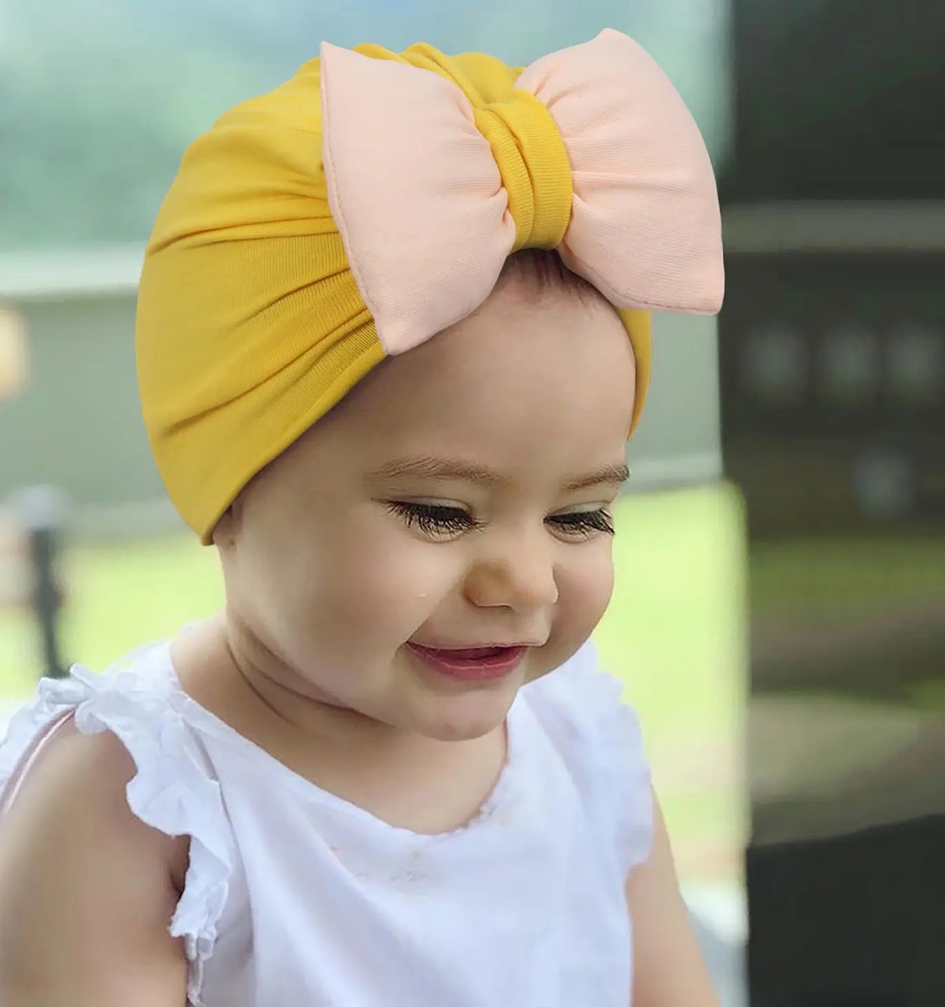 Chapéu snapback para bebês, chapéu com laço colorido bonito para bebês, boné de algodão